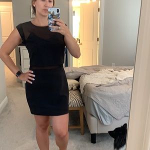 Express cocktail dress with sheer detail 10